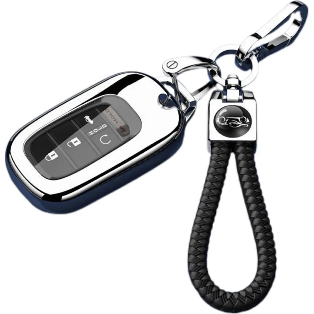for Honda Key fob Cover with Keychain,Car Key Case Protector Compatible with 2022 2023 2024 2025 Honda Accord Civic HR-V CR-V Pilot Smart Remote Key, Universal