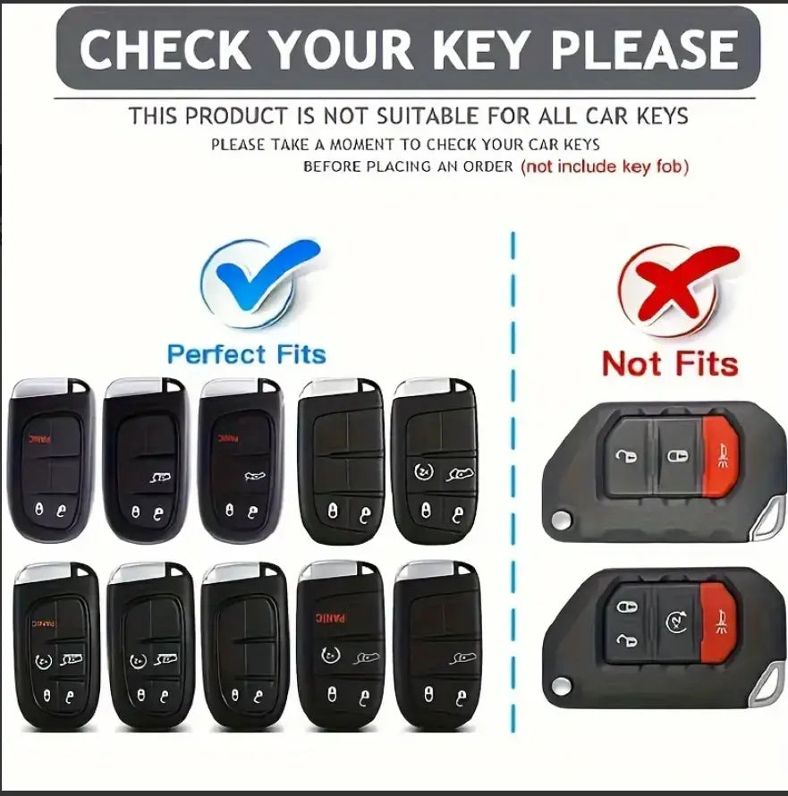 for Jeep Key Fob Cover with Keychain,Soft TPU Key Case Shell Full Protection for Grand Cherokee Renegade Chrysler 200 300 Dodge RAM Durango Challenger Journey Dart Fiat Smart Key case cover car