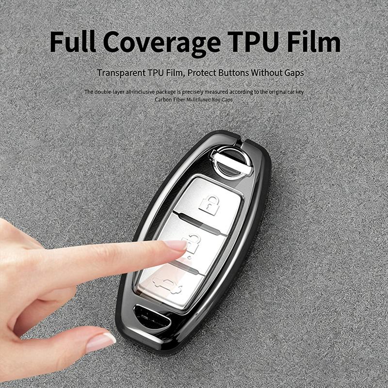 Nissan car key cover 2008-2026, for buttons 3/4/5 TPU Zinc Alloy | Xejiaqu