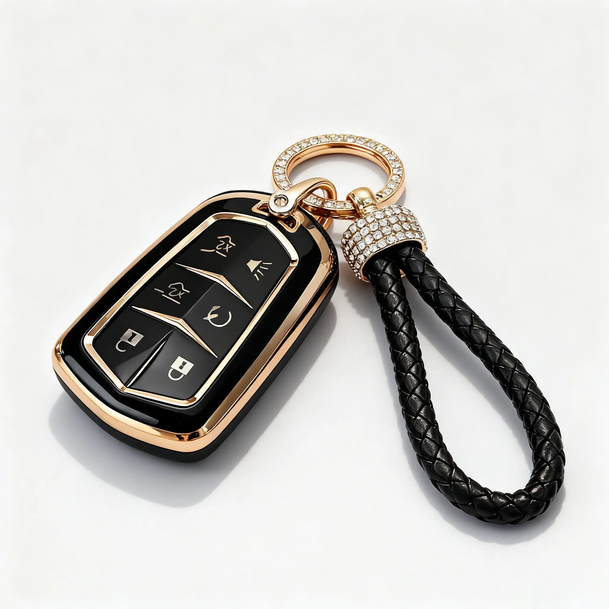 Key Fob Shell Case for Cadillac ATS ATS-v CTS CT6 XTS XT5 XT4 XT6 SRX 2014 2015 2016 2017 2018 2019 2020 2021 Keyless Entry Remote Control 5/6btn Cover