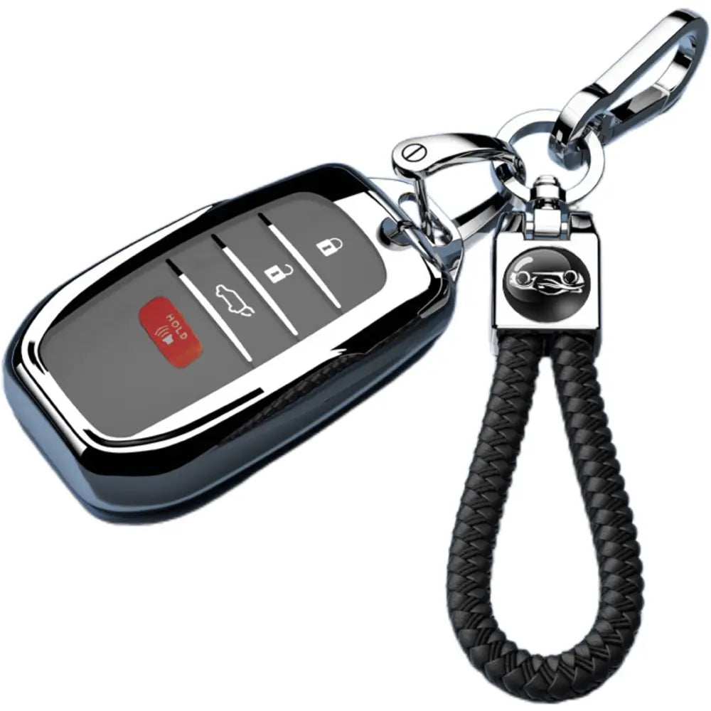 for Toyota Key fob Cover,case with chain,Tpu 360 Degree Protection Key Case compatible with 2021-2025 2026 Venza,RAV4 Prime,Sienna,Land Cruiser,Fortuner,Mirai,