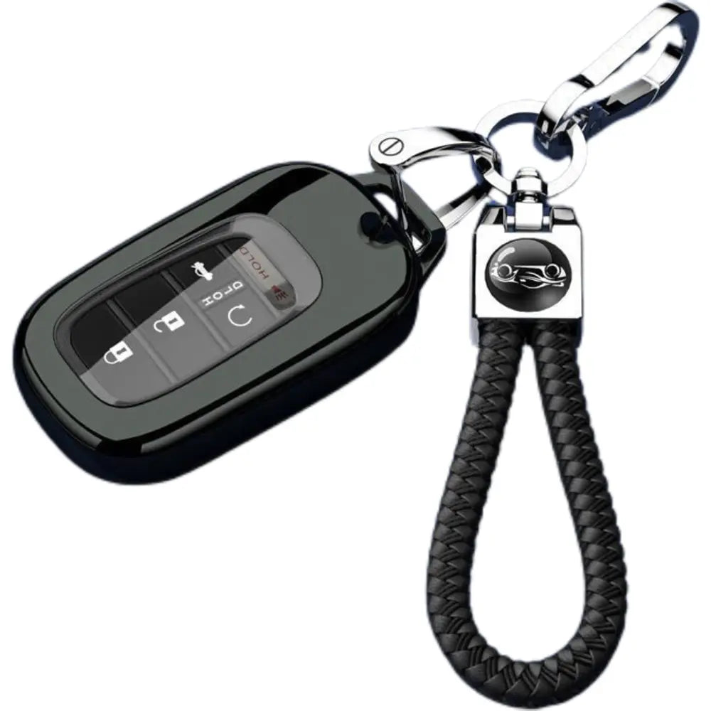 for Honda Key fob Cover with Keychain,Car Key Case Protector Compatible with 2022 2023 2024 2025 Honda Accord Civic HR-V CR-V Pilot Smart Remote Key, Universal
