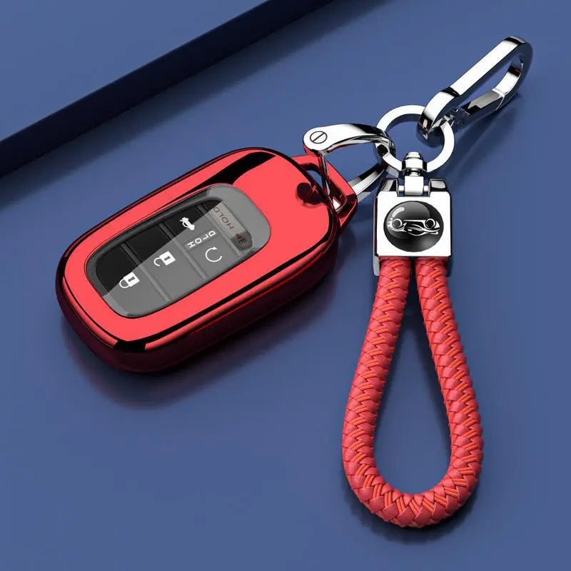 Key Fob Cover for (3/4/5 Buttons) Honda 2022 2023 2024 2025 Civic Accord HR-V Pilot CR-V, TPU, Black, silver, red, blue